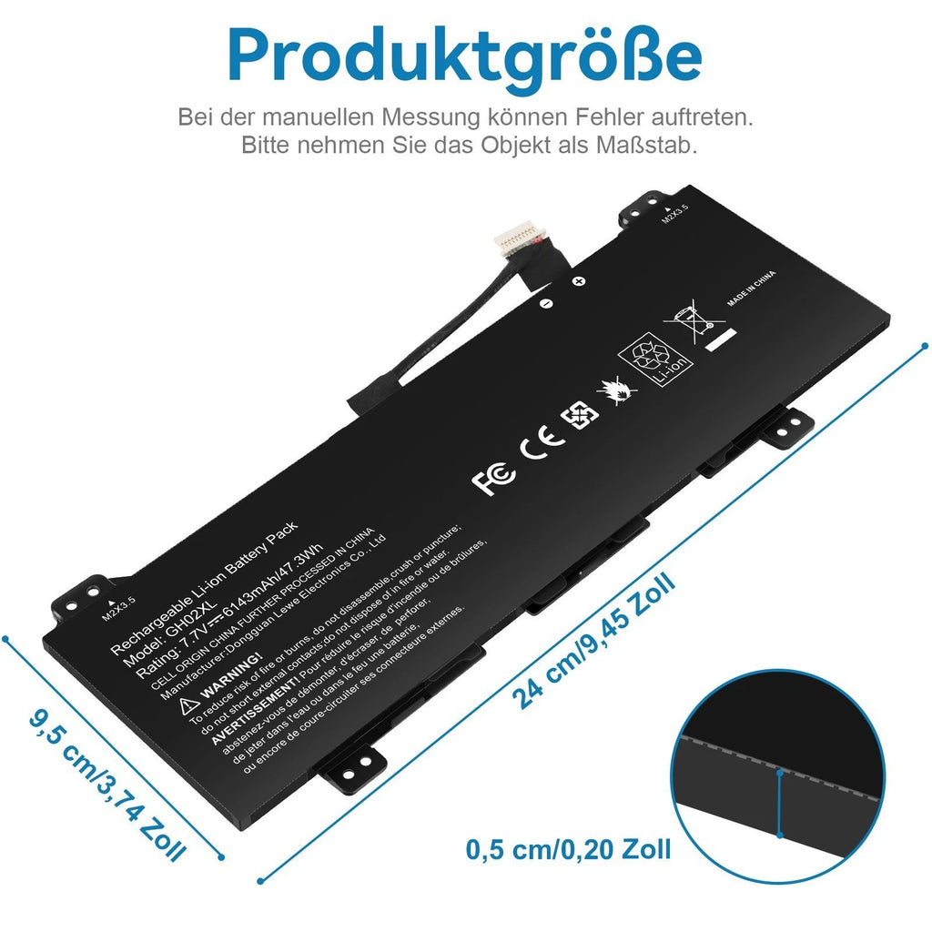 New GH02XL Battery For HP Chromebook 11A 11 G8 14 G6 HSTNN-DB9M L75783-005 47.3W