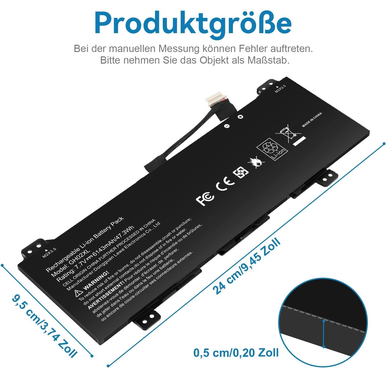 New GH02XL Battery For HP Chromebook 11A 11 G8 14 G6 HSTNN-DB9M L75783-005 47.3W