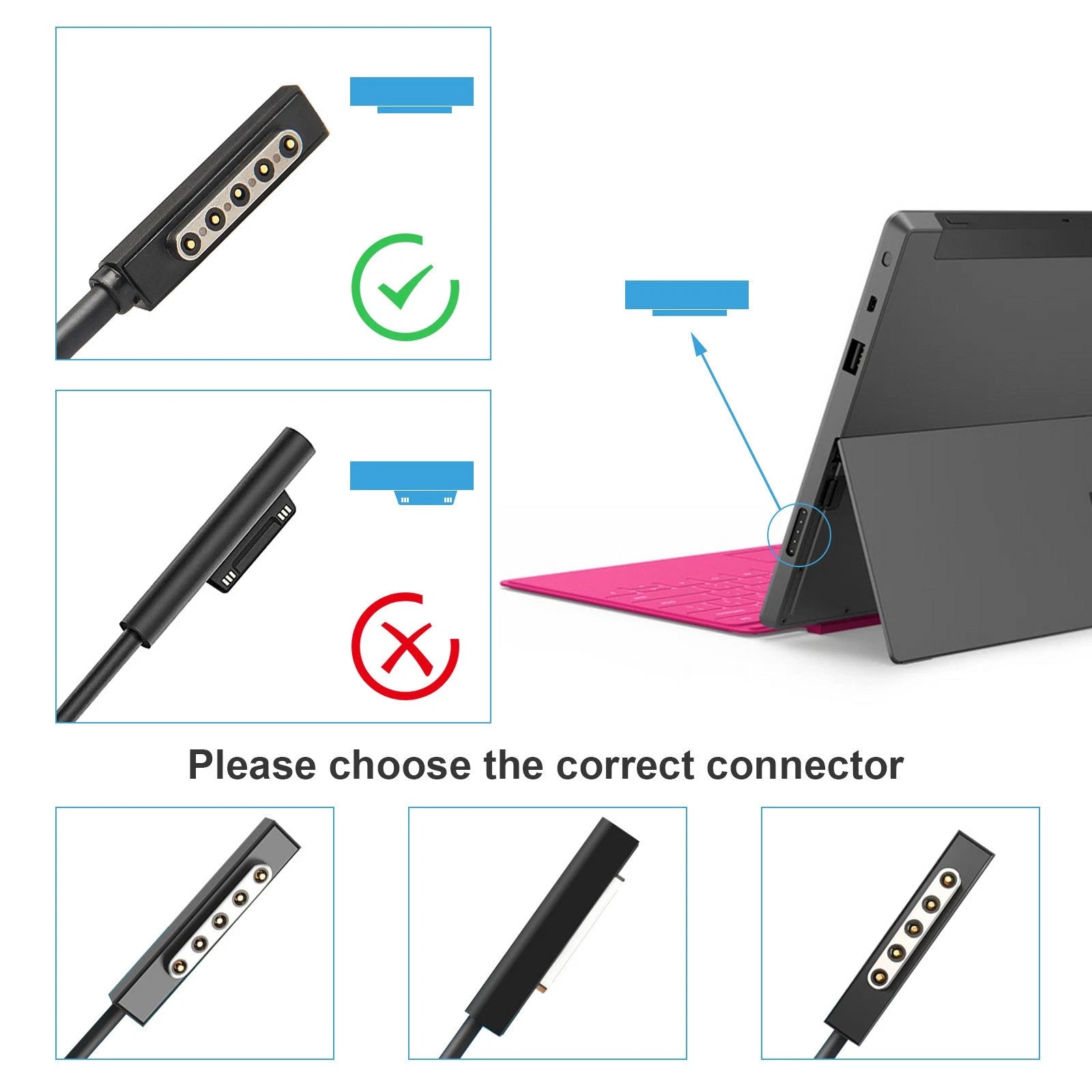 24W Wall Charger For Microsoft Surface Pro 1 2 & RT 1512 Tablet AC Power Adapter