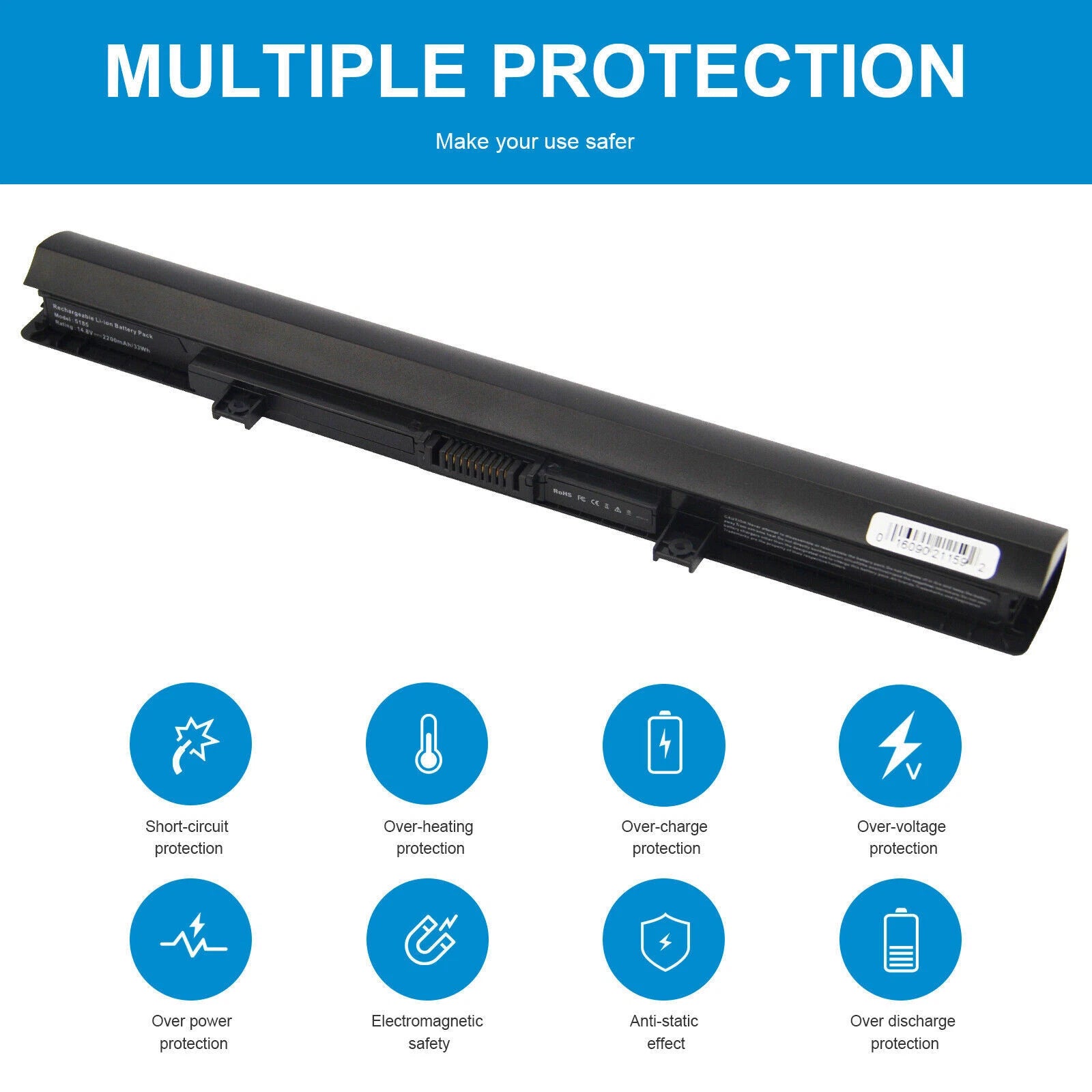Battery For Toshiba Satellite C55-B5101 C55-C5241 C55-B5356 L55-B5294 L55-B5276