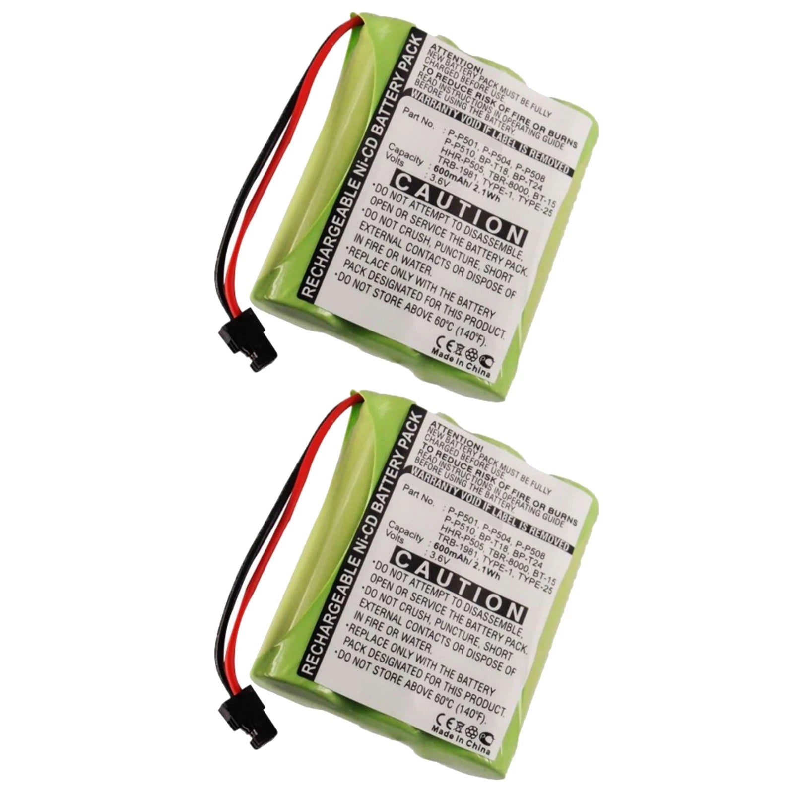 2pc Exell Cordless Phone Battery Fits and Replaces HHR-P505 USA SHIP