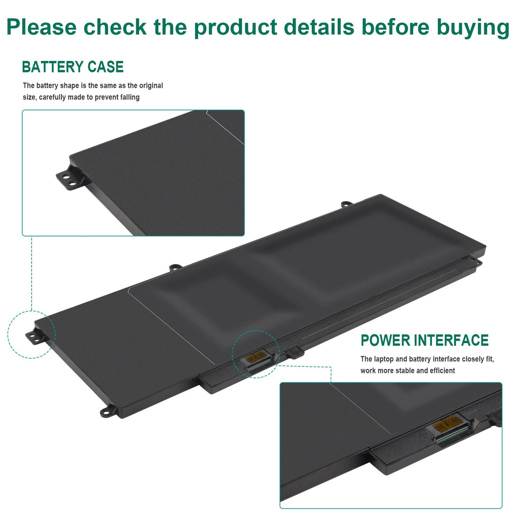 43Wh D2VF9 Battery For Dell Inspiron 15 7547 7548 Vostro 5459 0PXR51 Notebook PC