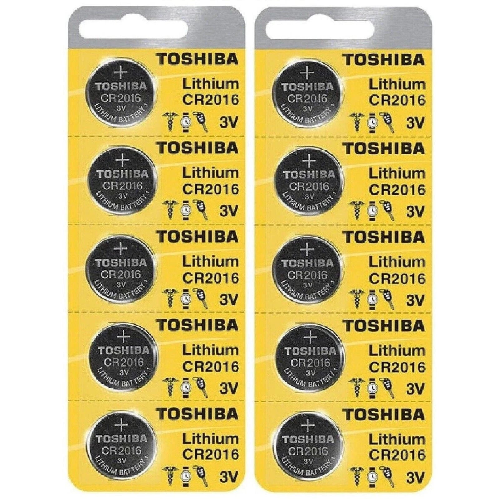 100 x New Original Toshiba CR2016 CR 2016 3V LITHIUM COIN BATTERY BR2016 DL2016