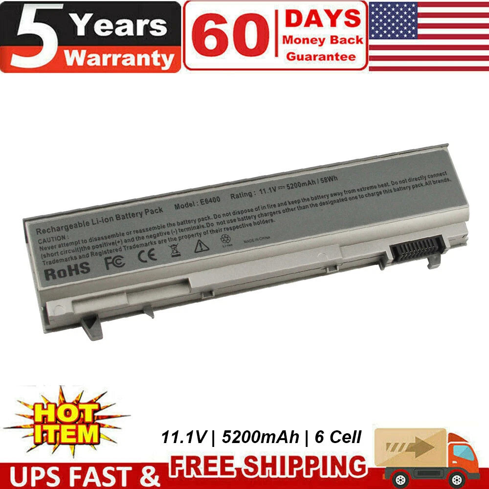 Laptop Battery For Dell Latitude E6400 E6410 E6500 E6510 PT434 PT435 W1193