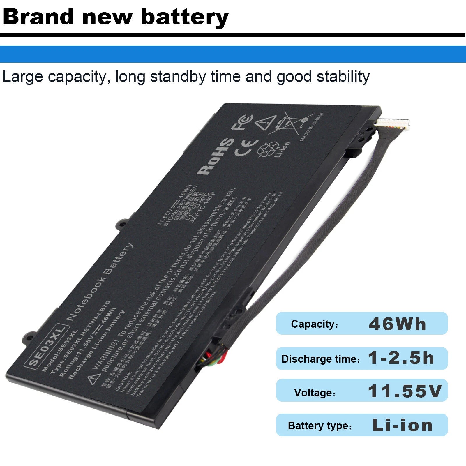 Battery SE03XL For HP Pavilion 14-AL Series 849568-421 849908-850 HSTNN-LB7G 46W