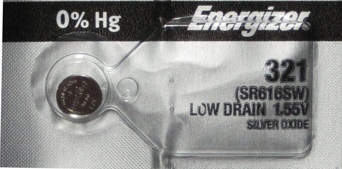 1 Pc ENERGIZER SR616SW SR616W SR616 SILVER OXIDE WATCH BATTERY