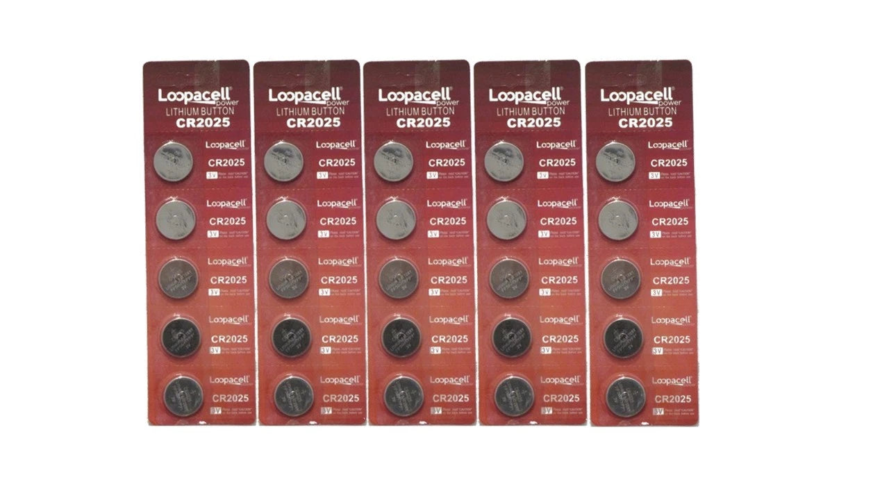 25 X CR2025 2025 DL2025 BR2025 High Quality Loopacell 3V Lithium battery remote