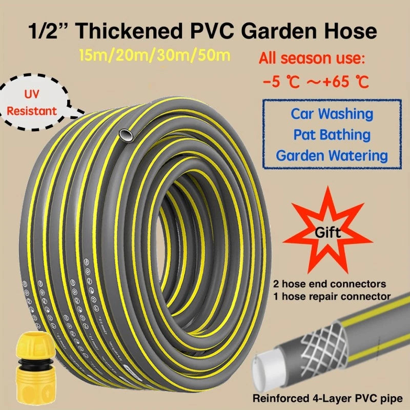 Above Ground 1/2" Diameter Standard Flexible 150PSI Garden Car Pool Water Hose