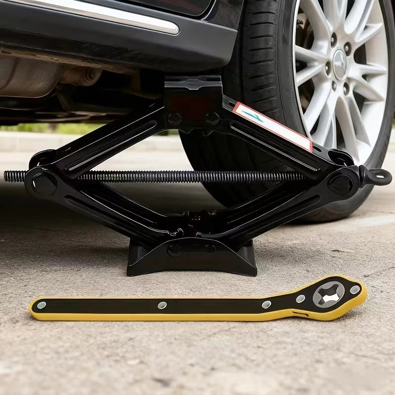 2Ton 3 Ton Scissor Jack Handle Crank Wheel Lug Wrench Tool Kit Car Garage Tire