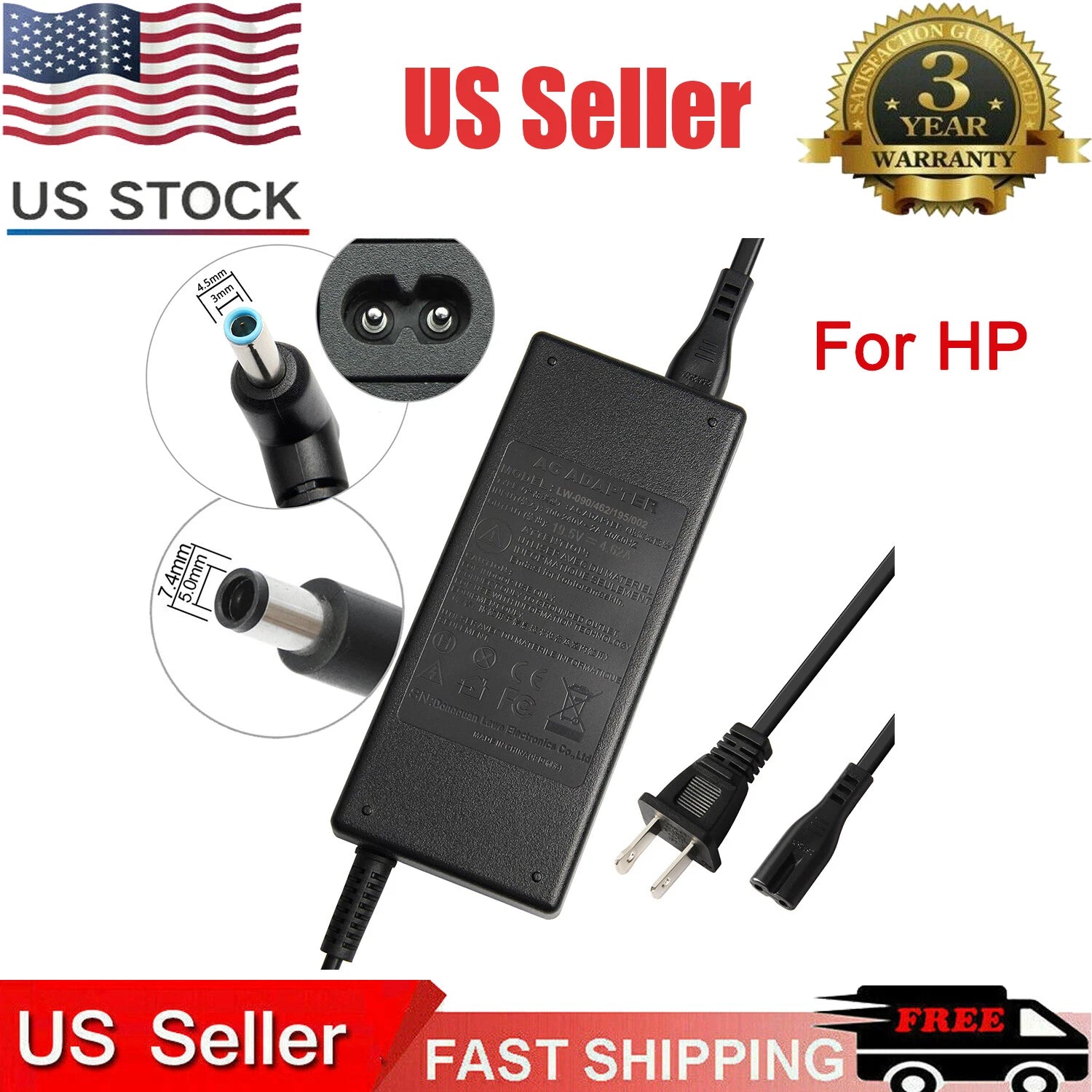 Laptop Charger Adapter for HP EliteBook,HP Stream,HP Pavilion,HP ENVY,TouchSmart