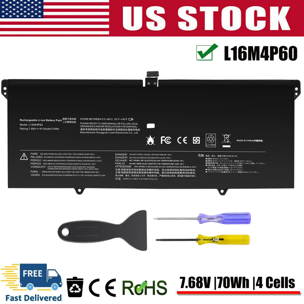 L16C4P61 L16M4P60 LAPTOP BATTERY FOR LENOVO Yoga 6 Pro-13IKB 920-13IKB-80Y8 US