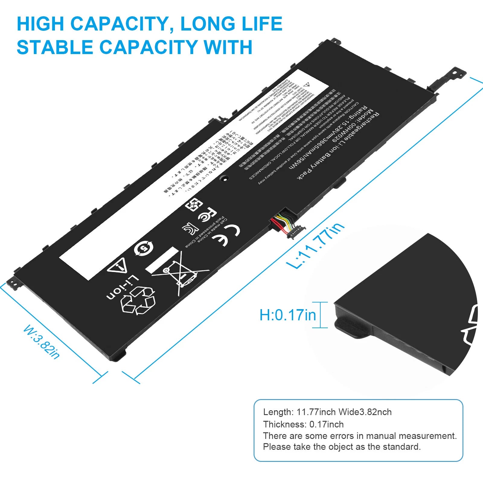 01AV458 00HW028 00HW029 Battery For Lenovo ThinkPad X1 Carbon 4th Gen Yoga 56Wh