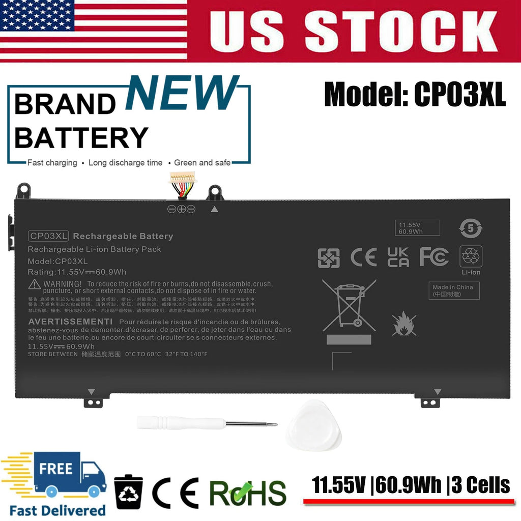 CP03XL Battery for 929072-855 13-ae HSTNN-LB8E 929066-421 Spectre x360 60.9Wh