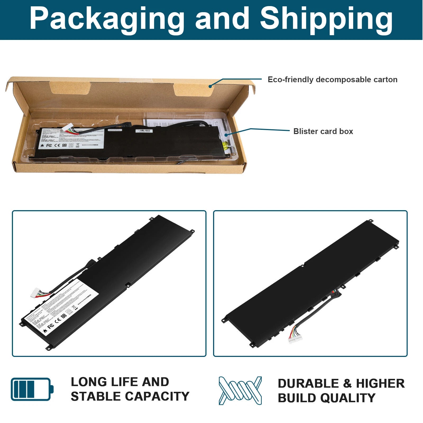 BTY-M6L LAPTOP BATTERY FOR MSI GS65 GS75 STEALTH 8SE 8SF 8SG 8RF 9SD CREATOR US