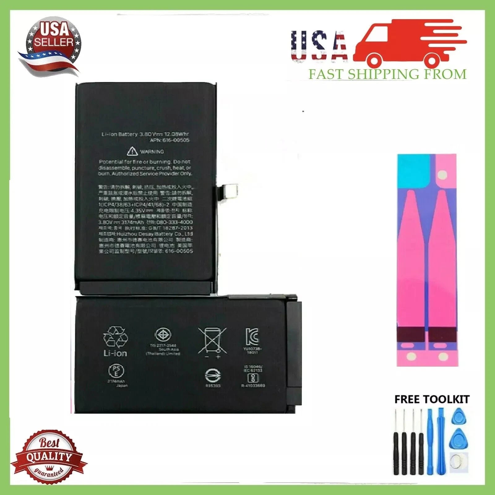 Replacement Internal Battery For iPhone 11 12 13 14 15Pro Max X XS XR SE + LOT