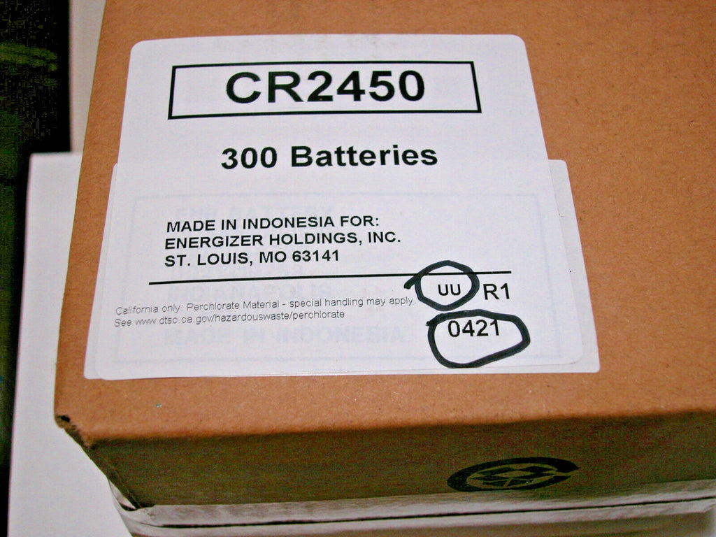 2 x BULK ENERGIZER CR2450 ECR 2450 3v LITHIUM BATTERY FRESH Expire 2031 (2 pcs)
