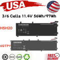H5H20/6GTPY Battery for Dell XPS 15 9570 9560 9550 7590/ Precsion 5530 5520 5510