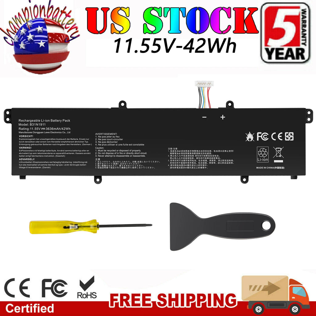 B31N1911 C31N1911 Battery For ASUS VivoBook Flip 14 TM420IA TP470EA F413 K413 US