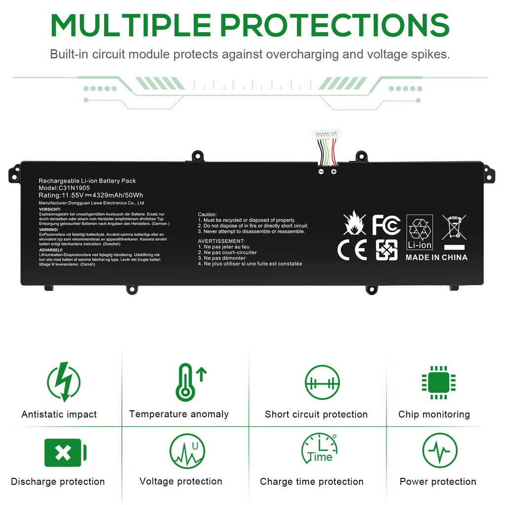 C31N1905 Battery For ASUS VivoBook S14 M433 S433 S433FL S15 S533 S533EQ K533F