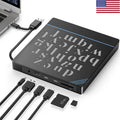 Laptop Desktop PC Windows 10/11 Linux Mac External CD DVD RW Drive Burner Player