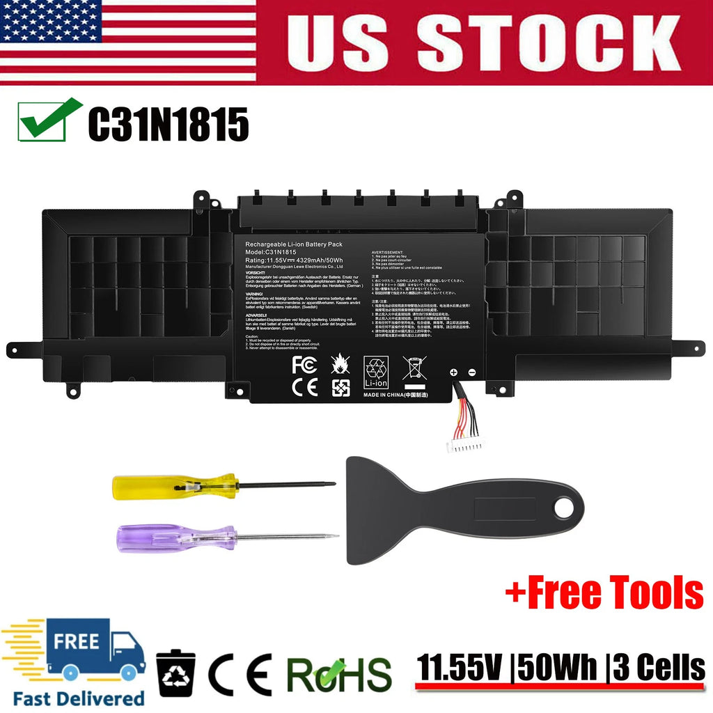 Replace C31N1815 Battery For ASUS Zenbook 13 UX333FN UX333FA RX333FA RX333FN NEW