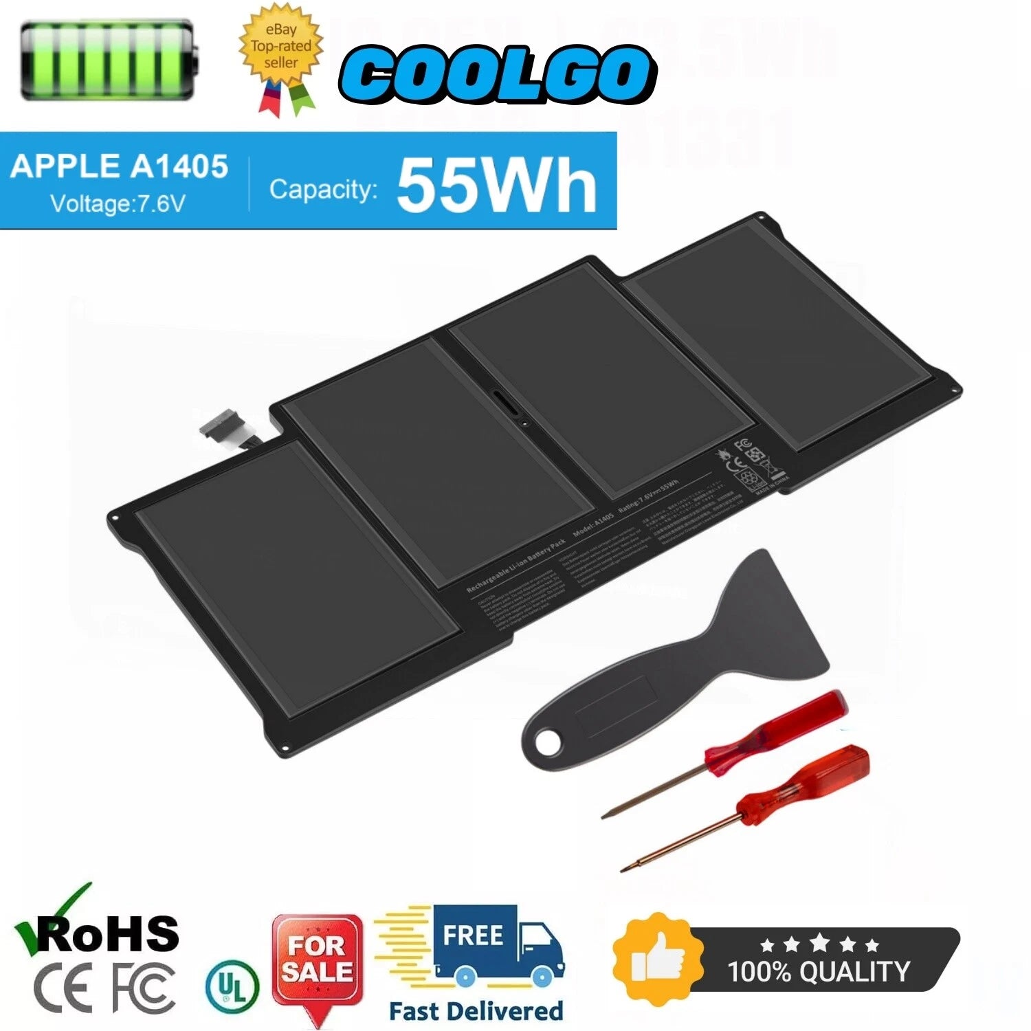 LOT 10 Battery A1466 For MacBook Air 13'' A1369 A1496 A1405 A1377 2013 2014 2015