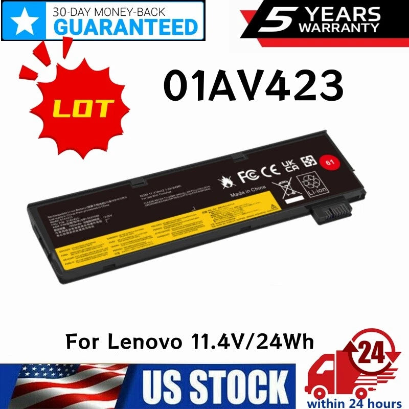 LOT Battery For Lenovo Thinkpad 61 T470 T480 T570 T580 P51s P52s 01AV423 01AV452