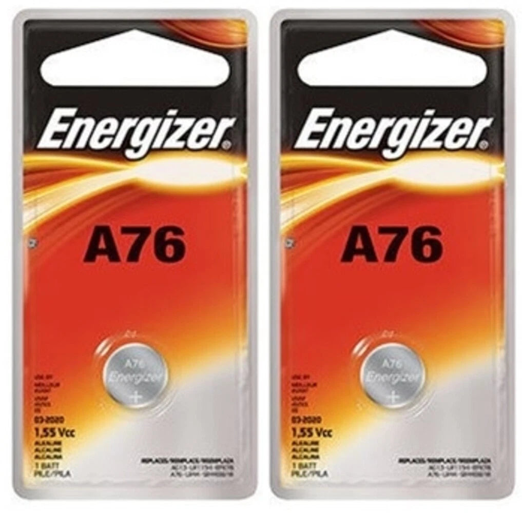 3 pcs Energizer A76 Alkakine Coin 1.5V Batteries Single Pack LR44 357 Exp 2021