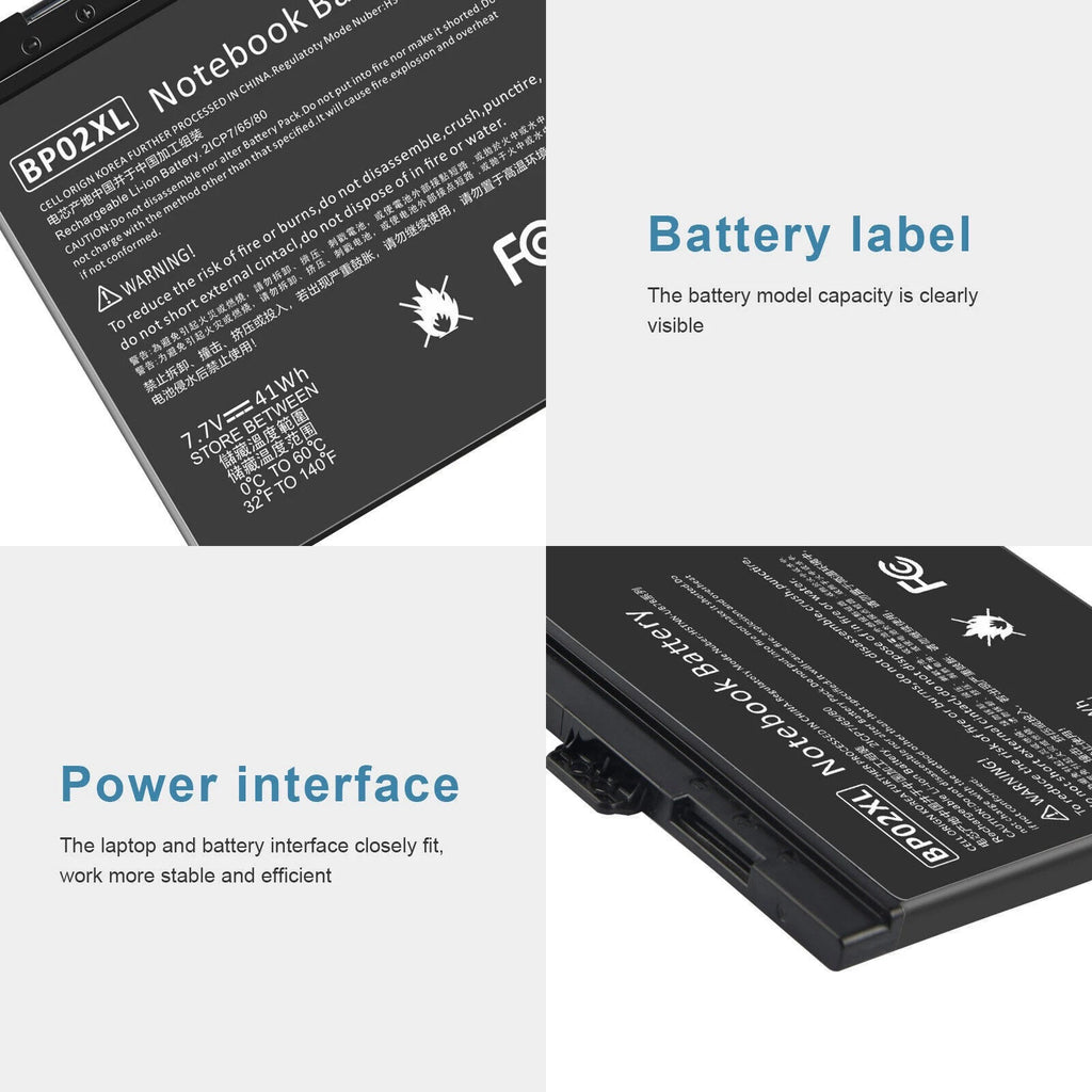 BP02XL 849909-850 Battery For HP Pavilion 15-AU 15-AW 15-AU057CL 15-AU030WM