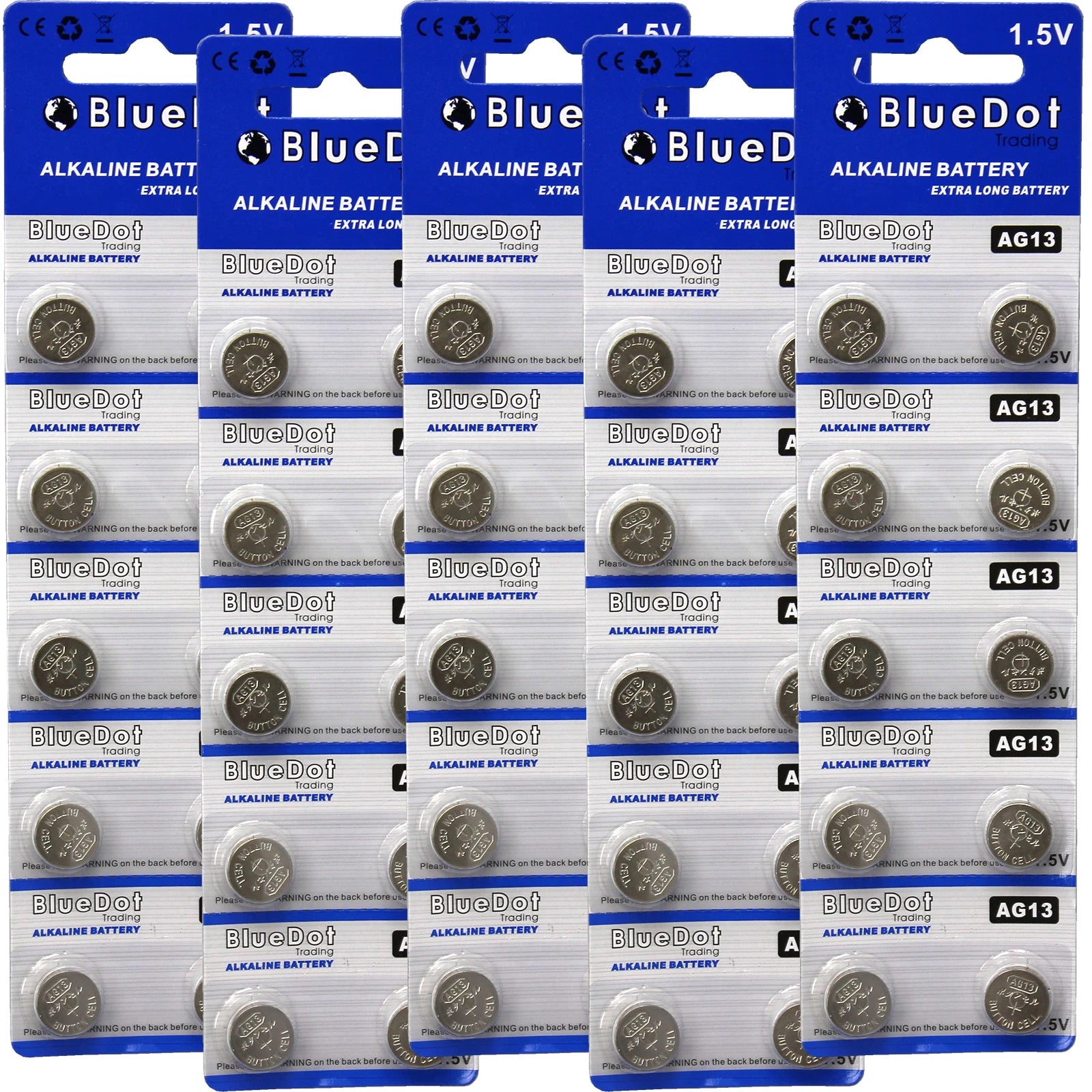 50 X AG13 LR44 LR1154 SR44 A76 357A 303 357 Alkaline Coin Cell Button Battery