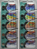 10 Maxell SR41SW Silver Oxide Batteries