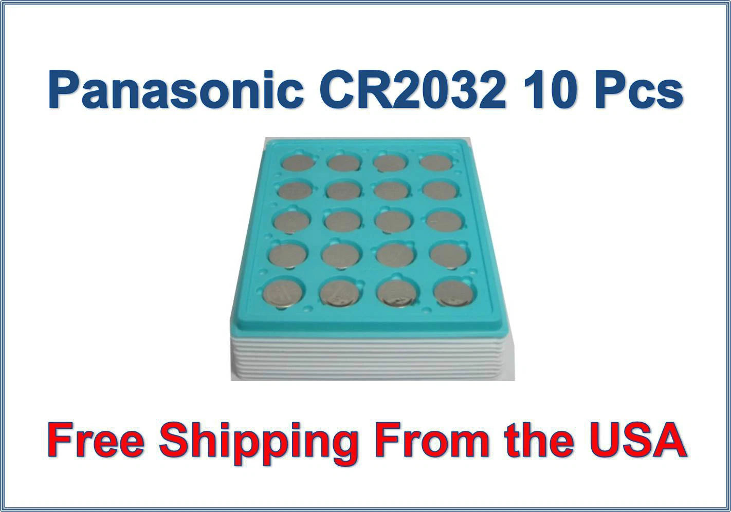 10 x SUPER FRESH Panasonic ECR2032 CR2032 Lithium Battery 3V Coin Cell