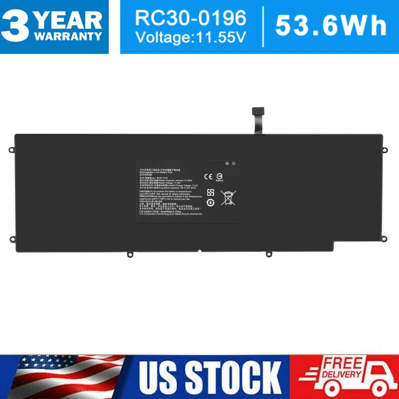 RZ09-0196 RC30-0196 BATTERY FOR RAZER BLADE STEALTH 2016 2017 i7-7500u 53.6Wh