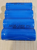 4 x IFR18500 3.2v LiFePO4 RECHARGEABLE BATTERY solar lights flat top MFG 01/2023