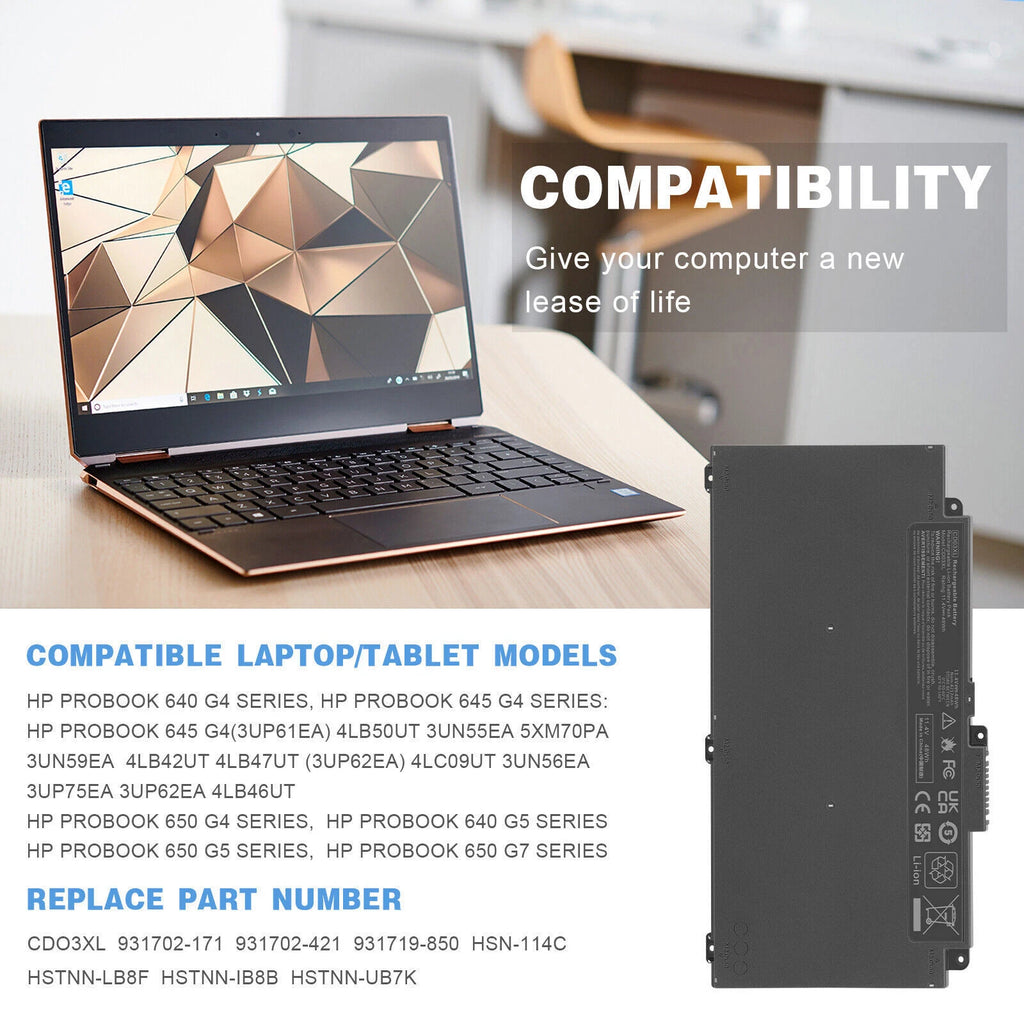 ? CD03XL Battery for HP ProBook 640 645 650 G4 G5 650 G7 931719-850 931702-421