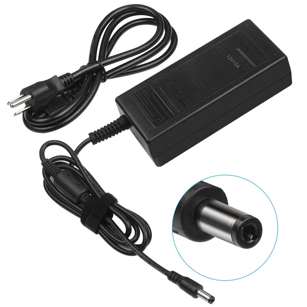 Power Supply Adapter 5.5x2.5mm Plug for LED Strip Light DVR NVR Security Cameras
