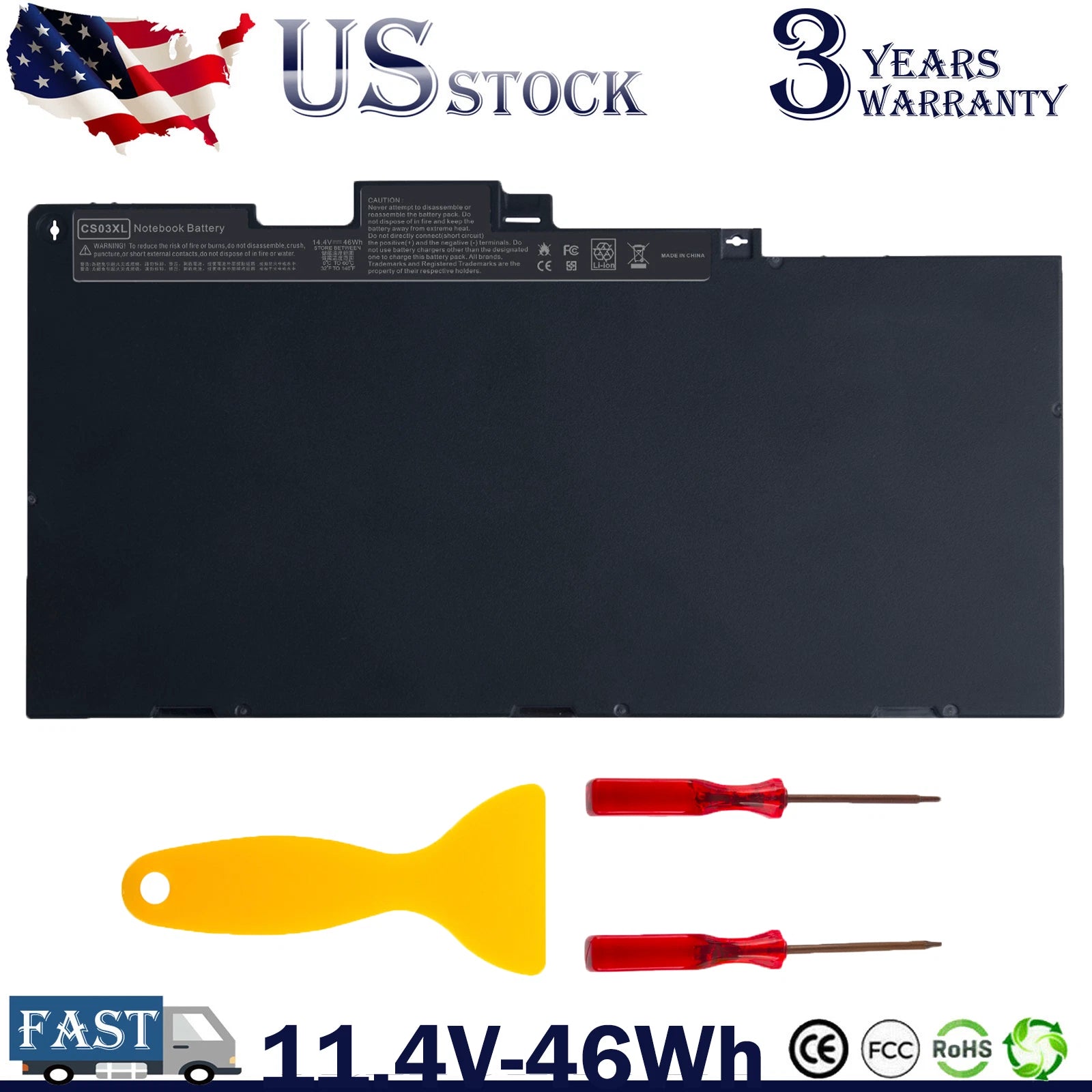 CS03XL Battery for HP Elitebook 840 850 G3 G4 Zbook 14 G2 854108-850 800513-001