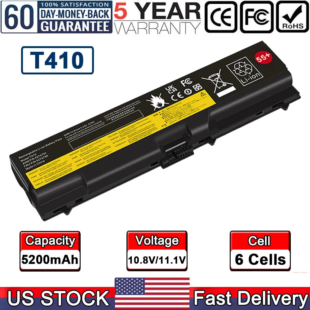 Battery for Lenovo Thinkpad T410 T420 T520 W520 SL410 SL510 T4737 T4753 T4757 PC