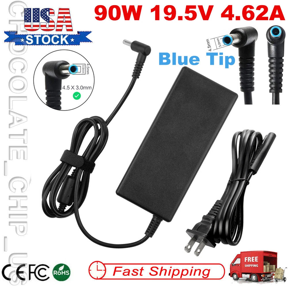 90W AC Power Adapter Charger For HP ENVY 15 17 M7 M6 Laptop 710413-001 Blue Tip