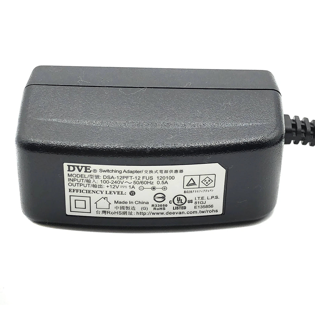 NEW Genuine DVE DSA-12PFA-09 Switching AC DC Wall Adapter 12V 1A 12W OEM Charger