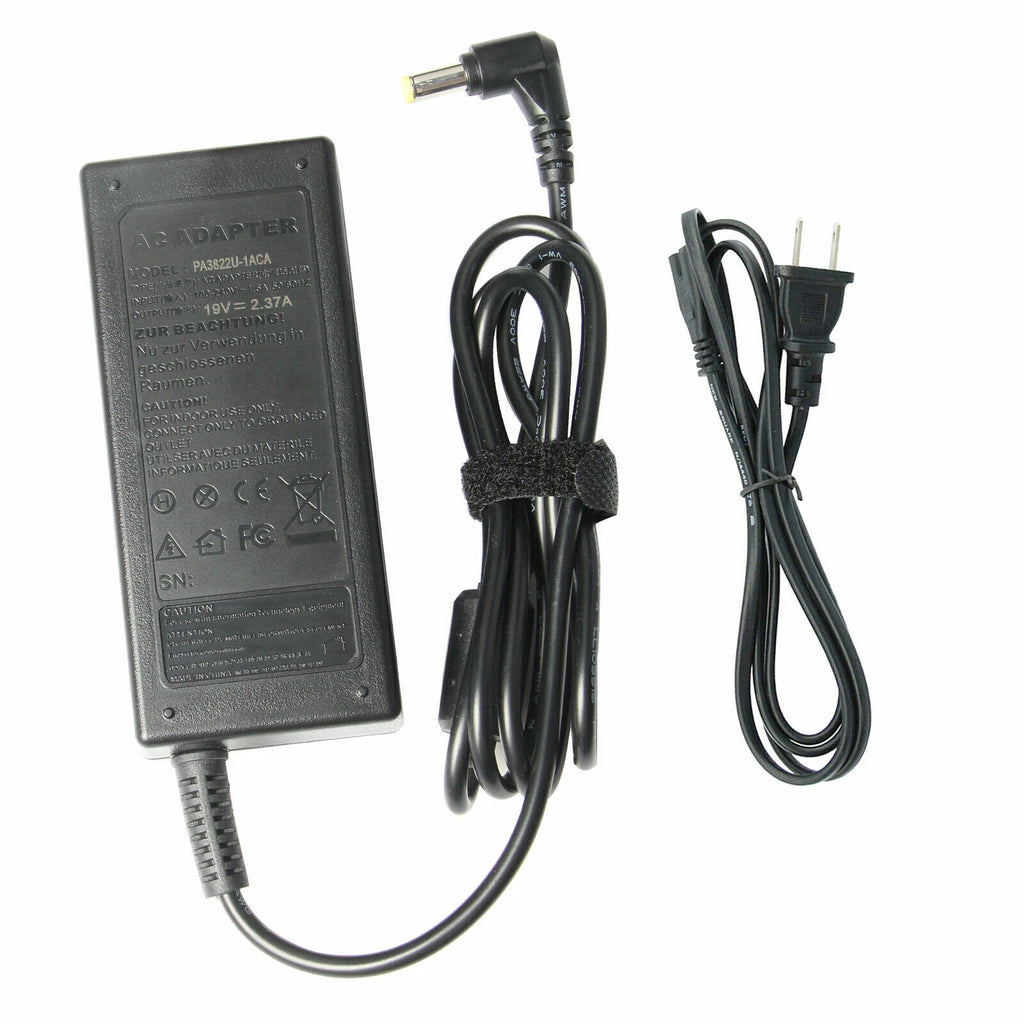 19V 2.37A Laptop Charger AC Adapter Power Cord Supply For Toshiba Satellite US