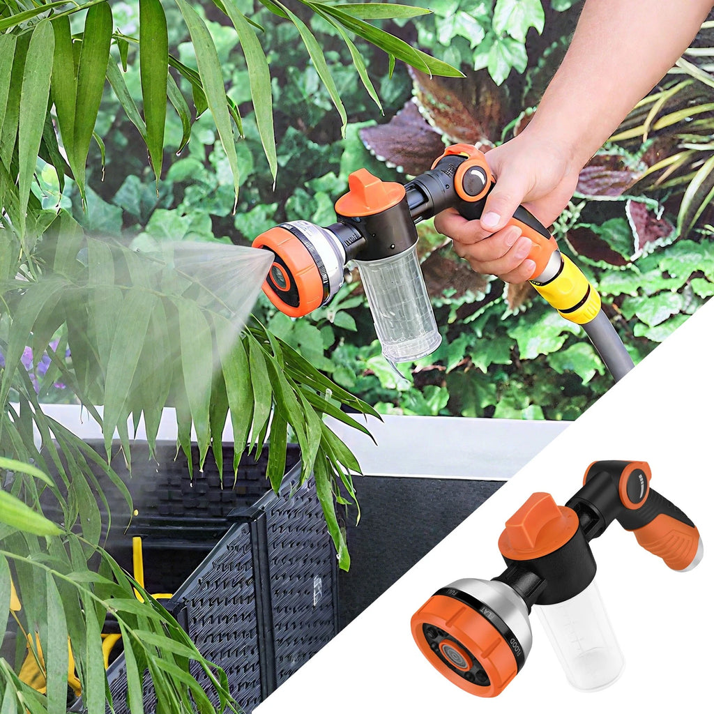 Foam Sprayer Gun, Pressure Nozzle for Car Wash, Watering, Pet Shower with Bottle
