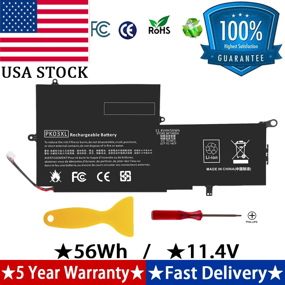 PK03XL Battery For HP Spectre X360 789116-005 13-4101dx 13-4102dx 13-410