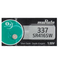 1 x Murata 337 Silver Oxide battery 1.55V SR416SW SR416 D337 Watches 0% Mercury