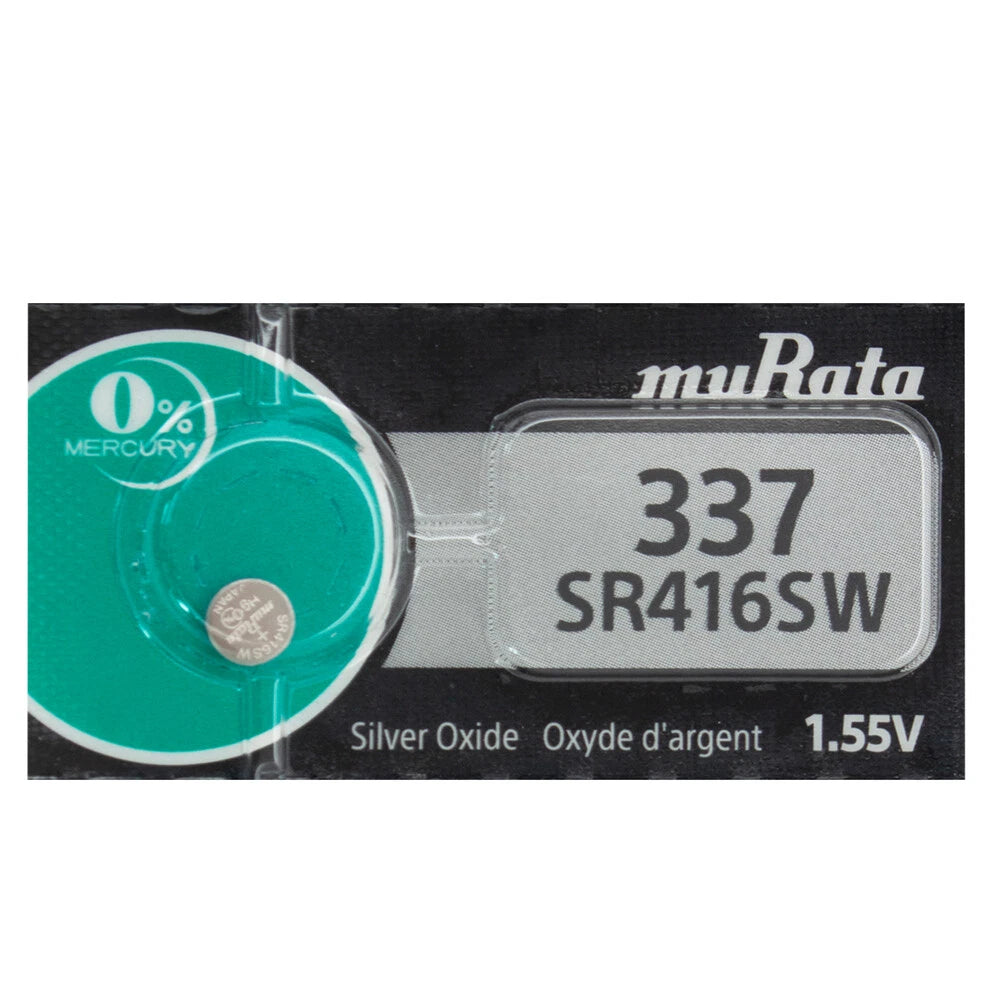 1 x Murata 337 Silver Oxide battery 1.55V SR416SW SR416 D337 Watches 0% Mercury