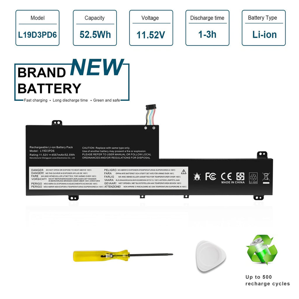 New L19M3PD6 Battery For Lenovo ideapad Flex 5-1570 5-14IIL05 5-14ITL05 L19C3PD6