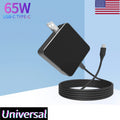 65W USB-C PD Type-C AC Adapter Laptop Charger Universal Power Supply
