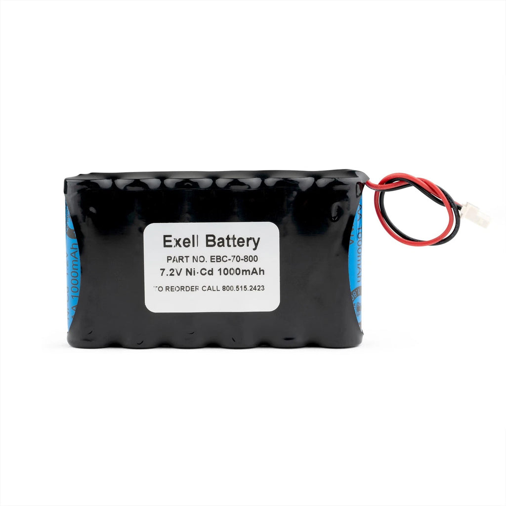 Exell NiCD 7.2V 1000mAh Battery for Security Alarm Systems Walynx-RCHBSC C8-B33