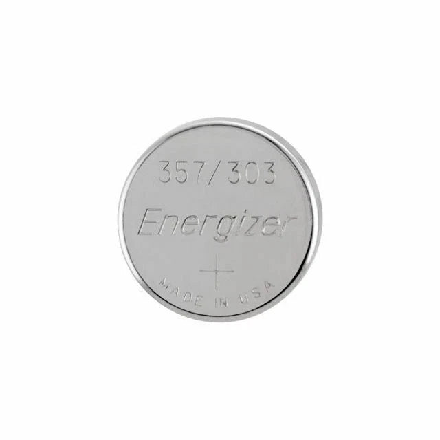10 Energizer 357/303 Silver Oxide Coin Cell Batteries 1.55V Fresh- Free Shipping
