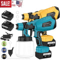 Electric High Pressure Cordless Paint Airless Sprayer With 2 Batteries Spray Gun